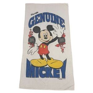 Vintage Walt Disney Company Beach Towel Florida Mickey Mouse Genuine 100% Sherry